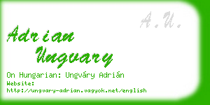 adrian ungvary business card